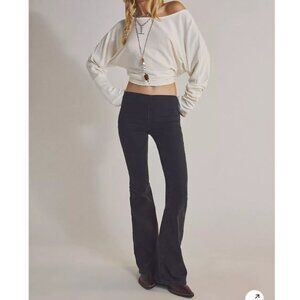 Free People Black Flare High-Rise Jeans